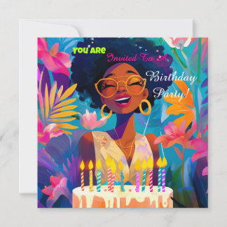 Hermosa invitación a fiesta de cumpleaños de reina