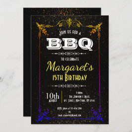 Hermosa invitación a fiesta de cumpleaños para bar