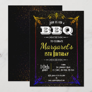 Hermosa invitación a fiesta de cumpleaños para bar