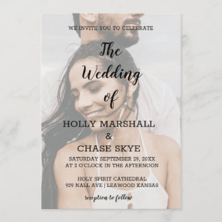 Hermosa invitación a la boda