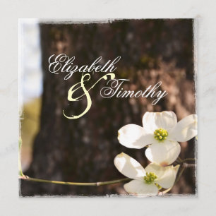 Hermosa invitación a la boda de dogwood