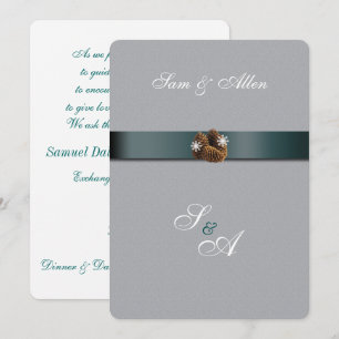 Hermosa invitación a la boda de invierno