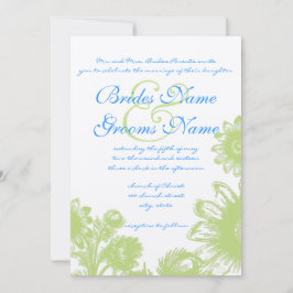 Hermosa invitación a la boda de la flor veneciana