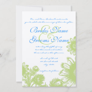 Hermosa invitación a la boda de la flor veneciana