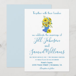 Hermosa invitación a la boda de la maleta de la fu