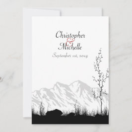 Hermosa invitación a la boda de la montaña de Silh