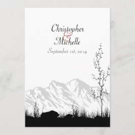 Hermosa invitación a la boda de la montaña de Silh