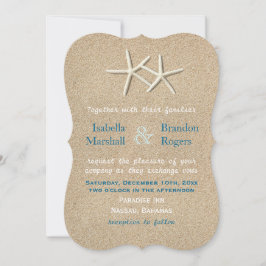 Hermosa invitación a la boda de la playa