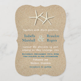 Hermosa invitación a la boda de la playa