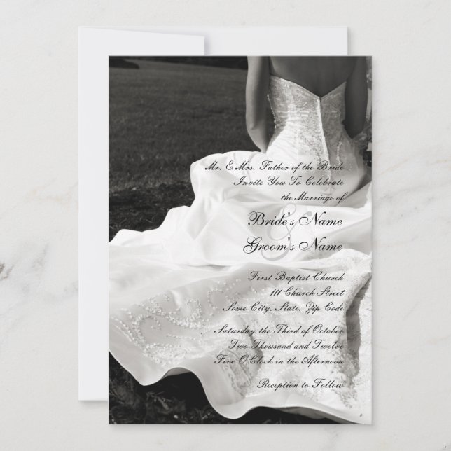 Hermosa invitación a la boda de novias (Anverso)
