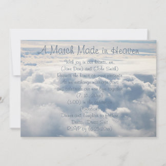 Hermosa Invitación a la boda de nubes celestiales