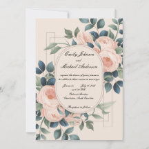 Hermosa invitación a la boda floral