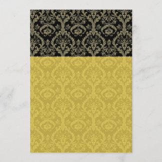 Hermosa invitación a la boda Gold Damask