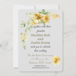 Hermosa invitación a la Boda Gris de las Florales