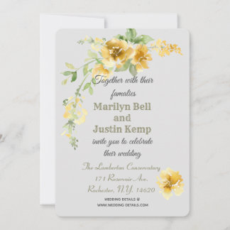 Hermosa invitación a la Boda Gris de las Florales 