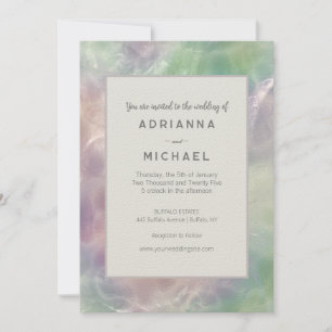 Hermosa invitación a la boda irlandesa de Pearl