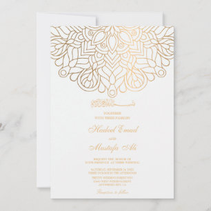 hermosa invitación a la boda musulmana