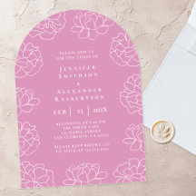 Hermosa invitación a la boda púrpura botánica