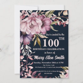 Hermosa invitación a la celebración de cumpleaños