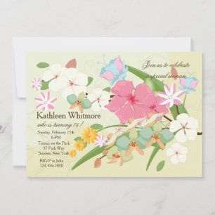 Hermosa invitación a las flores