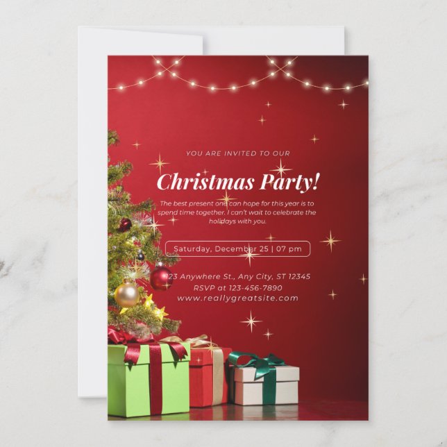 Hermosa invitación a Navidades (Anverso)