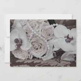 Hermosa invitación a orquídeas y Rosas