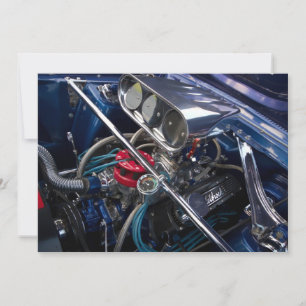 Hermosa invitación al motor de automóvil