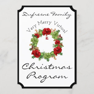 Hermosa invitación al programa de Navidades virtua