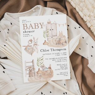 Hermosa invitación de Baby Shower a Boho Nursery B
