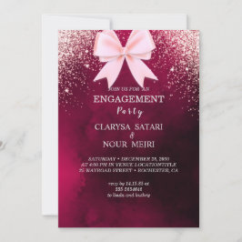 Hermosa invitación de boda abstracta con caída ele