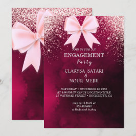 Hermosa invitación de boda abstracta con caída ele
