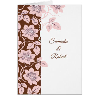 Hermosa invitación de boda floral