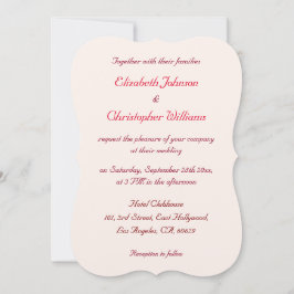 Hermosa invitación de boda personalizada elegante