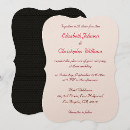 Hermosa invitación de boda personalizada elegante