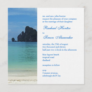Hermosa invitación de bodas tropicales 2