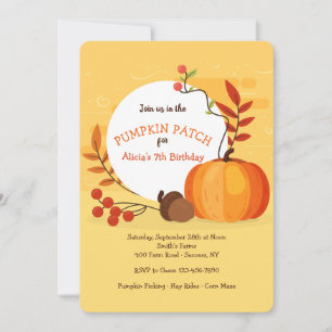Hermosa Invitación de Calabaza de Otoño