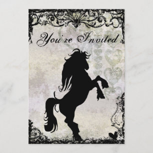 Hermosa invitación de cumpleaños a caballo de Silh