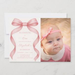 Hermosa invitación de cumpleaños con foto