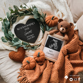 Hermosa invitación de embarazo de caída