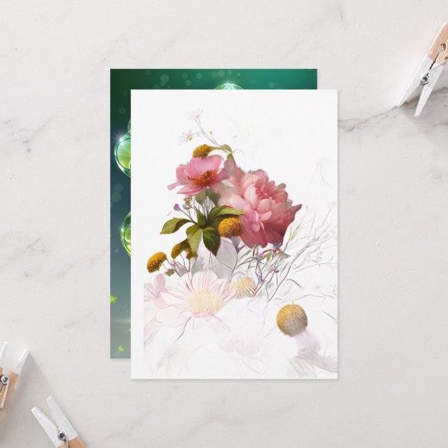 Hermosa Invitación Floral (Anverso/Reverso In Situ)