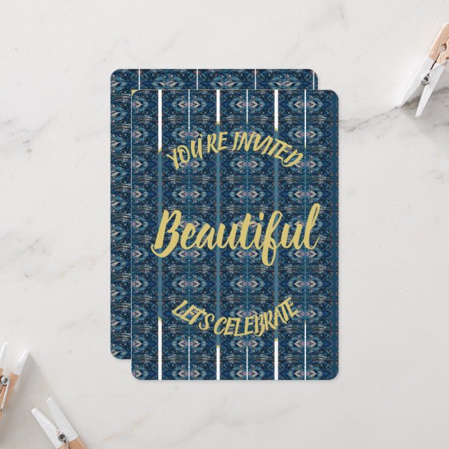 Hermosa invitación - PERSONALIZAR (Anverso/Reverso In Situ)