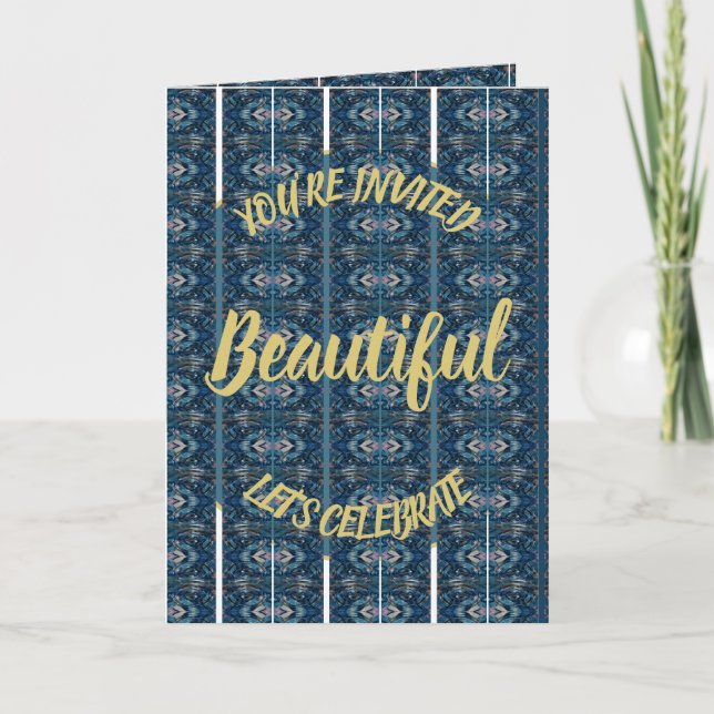 Hermosa invitación plegada - PERSONALIZAR (Anverso)