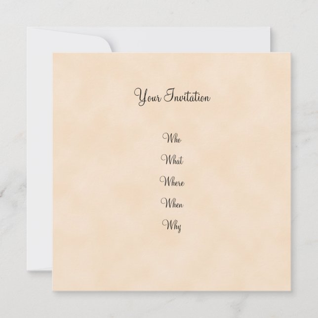 Hermosa invitación romántica (Anverso)