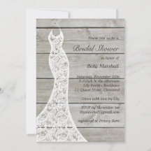 Hermosa invitación Rústica a la ducha de novia