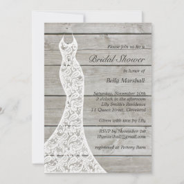 Hermosa invitación Rústica a la ducha de novia
