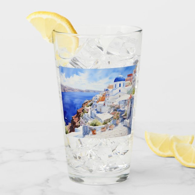 Hermosa isla de Santorini, Oia (Anverso (hielo))