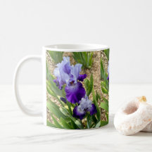 Hermosa jarra floral Iris