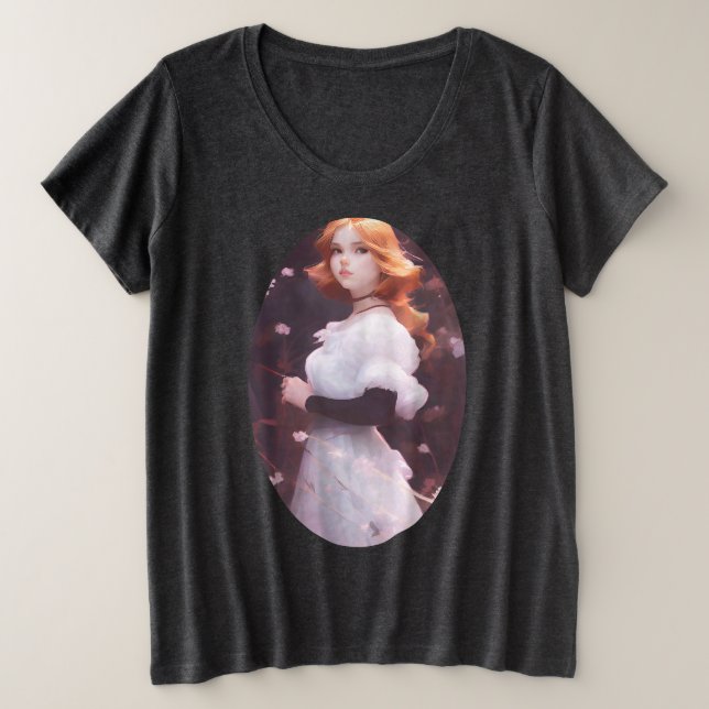 Hermosa joven Chica entre retrato de flores rosas