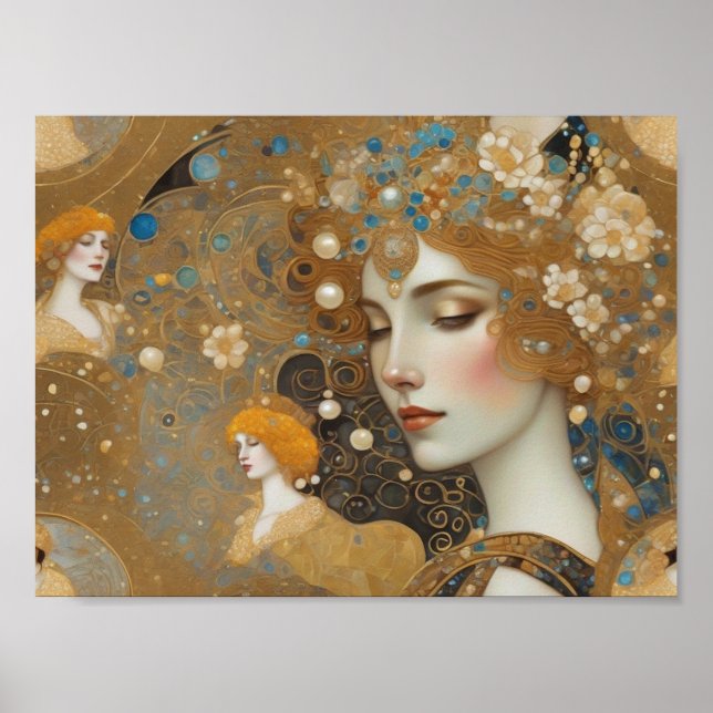 Hermosa Klimt inspiró el arte 1, Donna de Roma (Frente)
