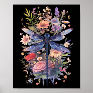 Hermosa libélula acuarela Arte Insectos Lover Ea